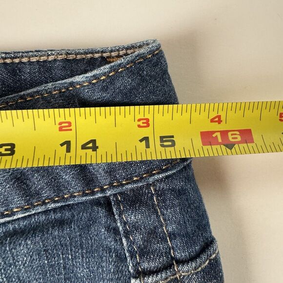 Calvin Klein Womens LEAN BOOTCUT Jeans Size 6 Blue Dark Wash Stretch Denim - Picture 5 of 16